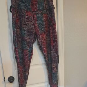 Multicolor Textured Leggings